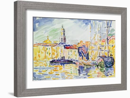 The Harbour at St. Tropez, c.1905-Paul Signac-Framed Giclee Print