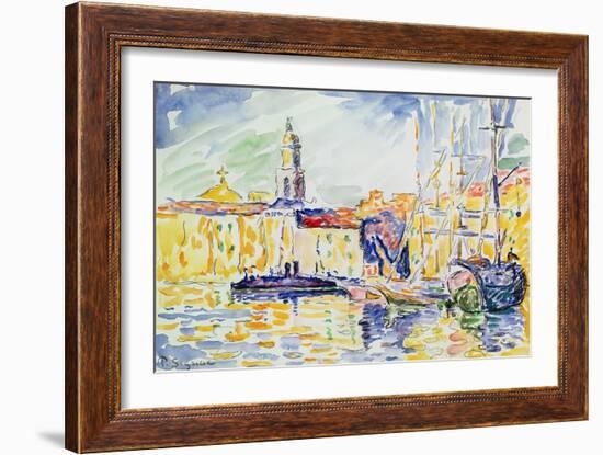 The Harbour at St. Tropez, c.1905-Paul Signac-Framed Giclee Print