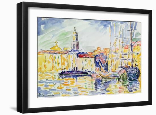 The Harbour at St. Tropez, c.1905-Paul Signac-Framed Giclee Print