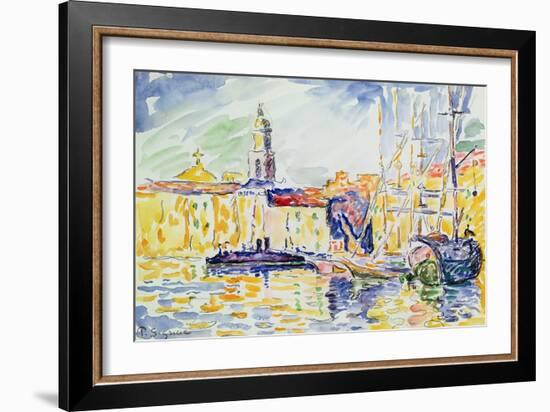 The Harbour at St. Tropez, c.1905-Paul Signac-Framed Giclee Print