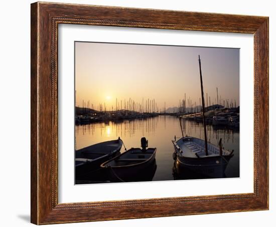 The Harbour at Sunrise, Puerto Pollensa, Mallorca (Majorca), Balearic Islands, Spain, Mediterranean-Ruth Tomlinson-Framed Photographic Print