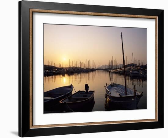 The Harbour at Sunrise, Puerto Pollensa, Mallorca (Majorca), Balearic Islands, Spain, Mediterranean-Ruth Tomlinson-Framed Photographic Print