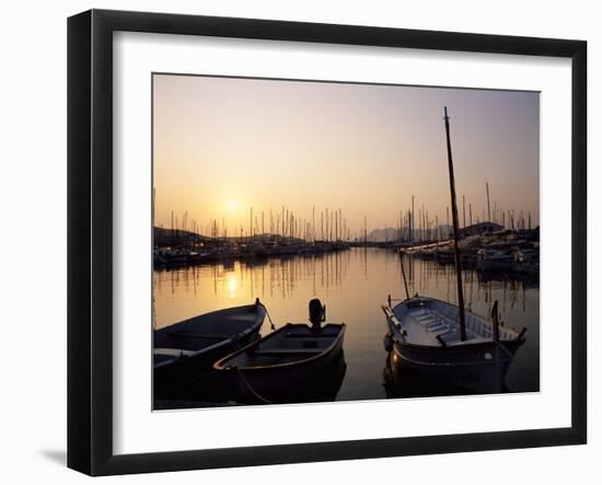 The Harbour at Sunrise, Puerto Pollensa, Mallorca (Majorca), Balearic Islands, Spain, Mediterranean-Ruth Tomlinson-Framed Photographic Print