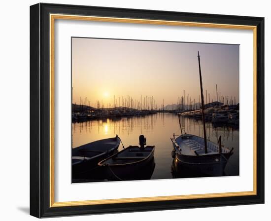 The Harbour at Sunrise, Puerto Pollensa, Mallorca (Majorca), Balearic Islands, Spain, Mediterranean-Ruth Tomlinson-Framed Photographic Print