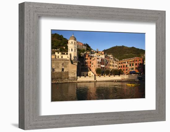 The Harbour at Sunset in Vernazza-Mark Sunderland-Framed Photographic Print