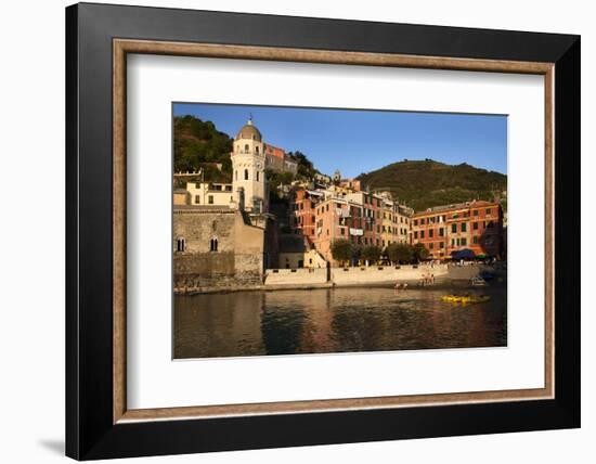 The Harbour at Sunset in Vernazza-Mark Sunderland-Framed Photographic Print