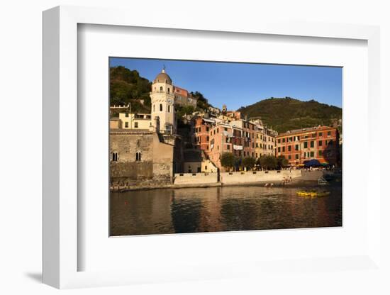 The Harbour at Sunset in Vernazza-Mark Sunderland-Framed Photographic Print