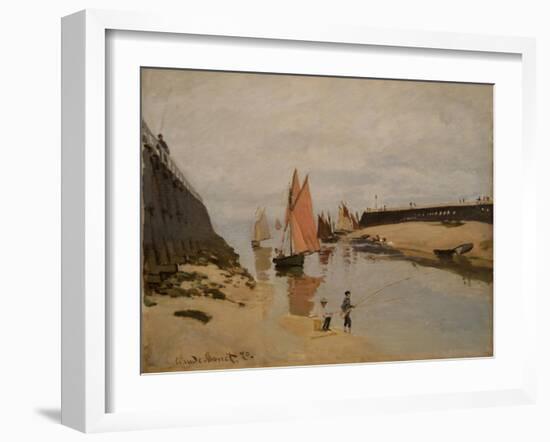 The Harbour at Trouville-Claude Monet-Framed Giclee Print