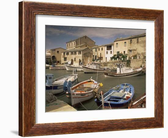The Harbour, Centauri Port, Corsica, France-Michael Busselle-Framed Photographic Print