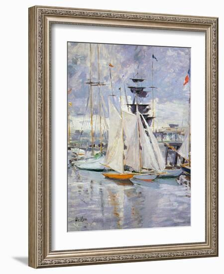 The Harbour, Deauville, Normandy, 1912-Paul Cesar Helleu-Framed Giclee Print