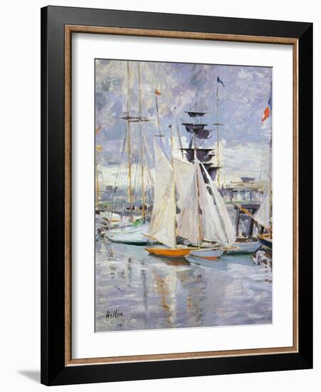 The Harbour, Deauville, Normandy, 1912-Paul Cesar Helleu-Framed Giclee Print