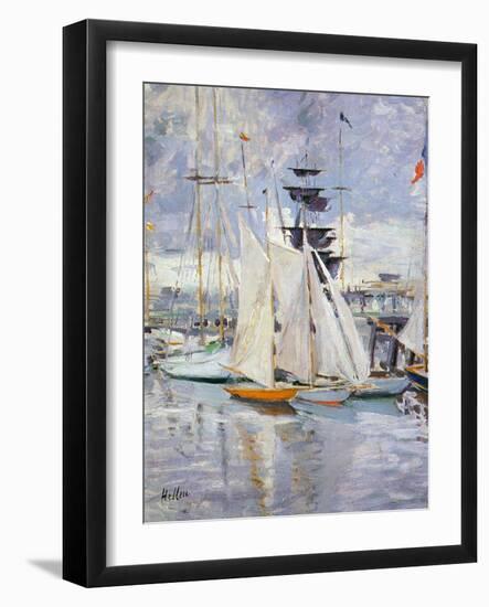 The Harbour, Deauville, Normandy, 1912-Paul Cesar Helleu-Framed Giclee Print