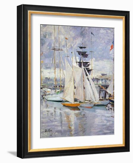 The Harbour, Deauville, Normandy, 1912-Paul Cesar Helleu-Framed Giclee Print