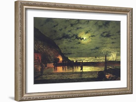 The Harbour Flare, 1879-John Atkinson Grimshaw-Framed Giclee Print