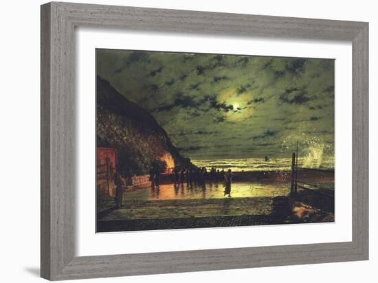 The Harbour Flare, 1879-John Atkinson Grimshaw-Framed Giclee Print
