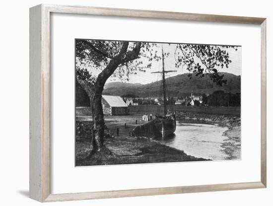 The Harbour, Gatehouse of Fleet, Dumfries and Galloway, Scotland, 1924-1926-Valentine & Sons-Framed Giclee Print