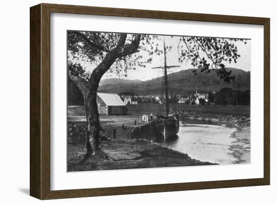 The Harbour, Gatehouse of Fleet, Dumfries and Galloway, Scotland, 1924-1926-Valentine & Sons-Framed Giclee Print