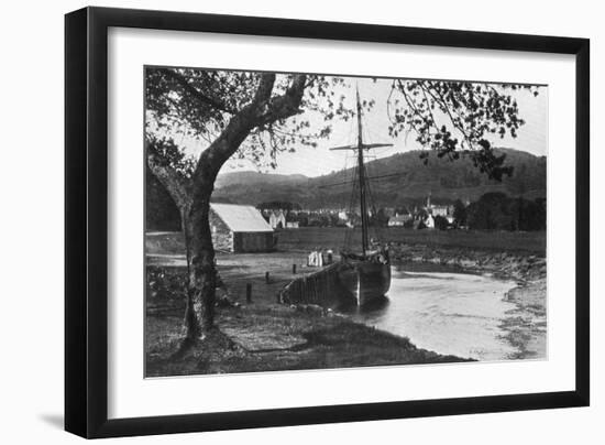 The Harbour, Gatehouse of Fleet, Dumfries and Galloway, Scotland, 1924-1926-Valentine & Sons-Framed Giclee Print