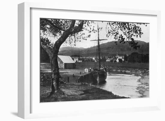 The Harbour, Gatehouse of Fleet, Dumfries and Galloway, Scotland, 1924-1926-Valentine & Sons-Framed Giclee Print