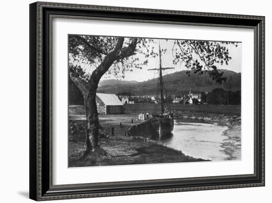 The Harbour, Gatehouse of Fleet, Dumfries and Galloway, Scotland, 1924-1926-Valentine & Sons-Framed Giclee Print