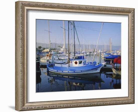 The Harbour in the Evening, Santa Barbara, California, USA-Ruth Tomlinson-Framed Photographic Print