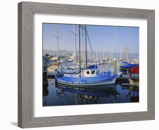 The Harbour in the Evening, Santa Barbara, California, USA-Ruth Tomlinson-Framed Photographic Print