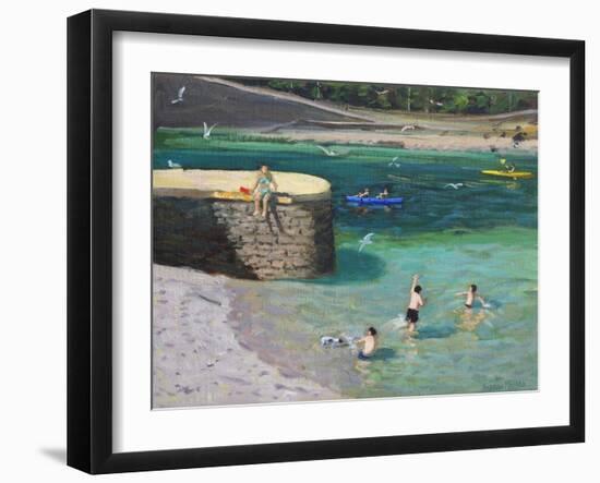 The Harbour,Looe,2018-Andrew Macara-Framed Giclee Print