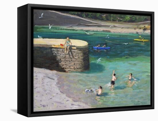 The Harbour,Looe,2018-Andrew Macara-Framed Premier Image Canvas