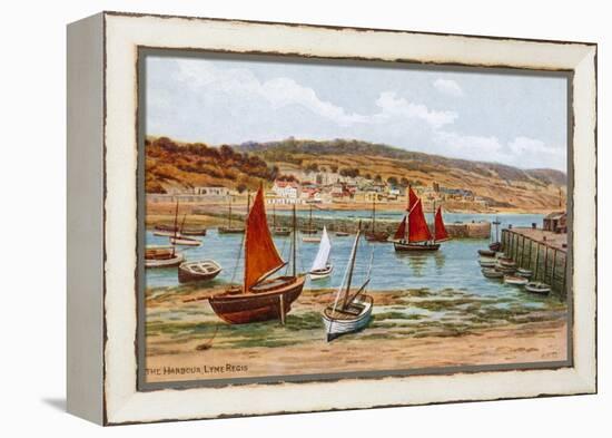 The Harbour, Lyme Regis-Alfred Robert Quinton-Framed Premier Image Canvas