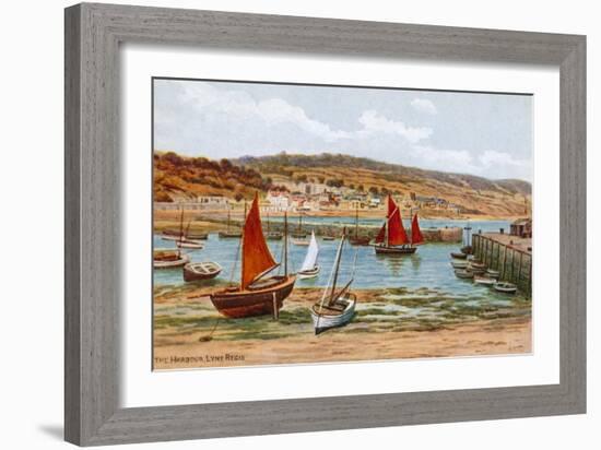 The Harbour, Lyme Regis-Alfred Robert Quinton-Framed Giclee Print