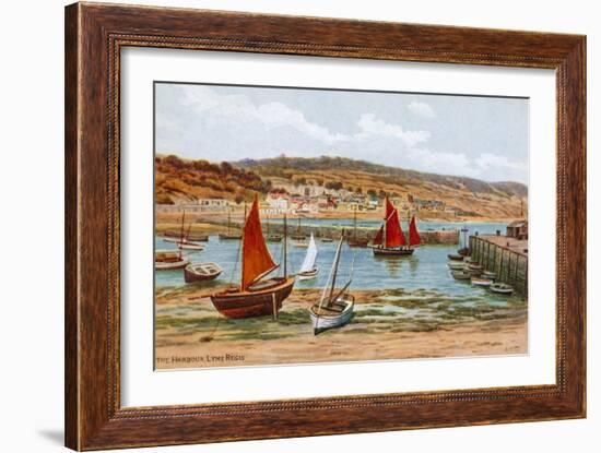 The Harbour, Lyme Regis-Alfred Robert Quinton-Framed Giclee Print