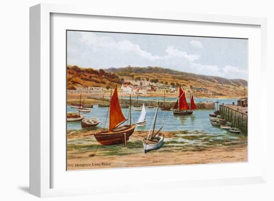 The Harbour, Lyme Regis-Alfred Robert Quinton-Framed Giclee Print