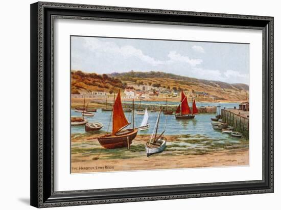 The Harbour, Lyme Regis-Alfred Robert Quinton-Framed Giclee Print