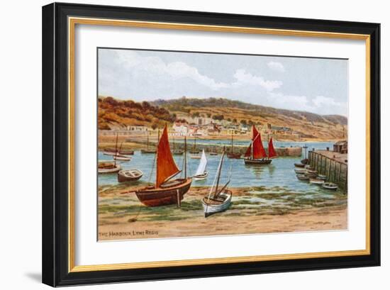 The Harbour, Lyme Regis-Alfred Robert Quinton-Framed Giclee Print