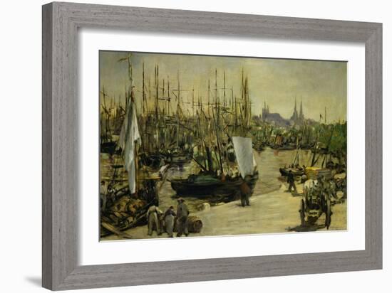 The Harbour of Bordeaux, 1871-Edouard Manet-Framed Giclee Print