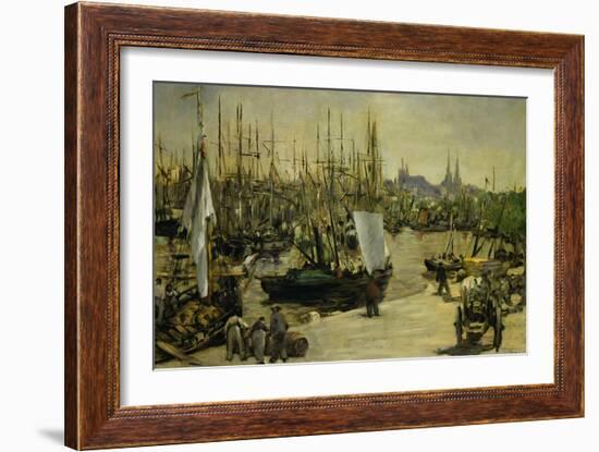 The Harbour of Bordeaux, 1871-Edouard Manet-Framed Giclee Print