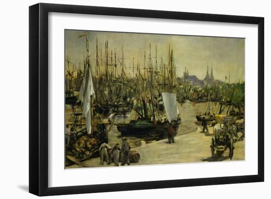 The Harbour of Bordeaux, 1871-Edouard Manet-Framed Giclee Print