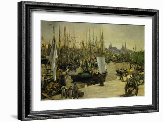 The Harbour of Bordeaux, 1871-Edouard Manet-Framed Giclee Print