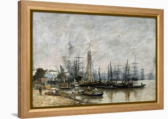 The Harbour of Bordeaux, 1874-Eugene Louis Boudin-Framed Premier Image Canvas