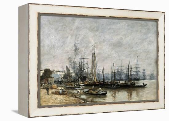The Harbour of Bordeaux, 1874-Eugene Louis Boudin-Framed Premier Image Canvas