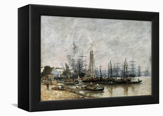 The Harbour of Bordeaux, 1874-Eugene Louis Boudin-Framed Premier Image Canvas