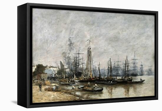 The Harbour of Bordeaux, 1874-Eugene Louis Boudin-Framed Premier Image Canvas