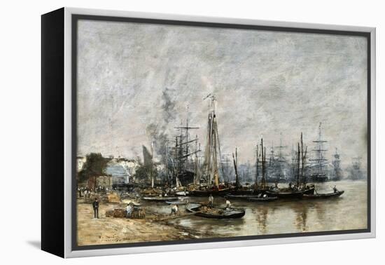 The Harbour of Bordeaux, 1874-Eugene Louis Boudin-Framed Premier Image Canvas