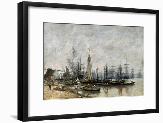 The Harbour of Bordeaux, 1874-Eugene Louis Boudin-Framed Giclee Print