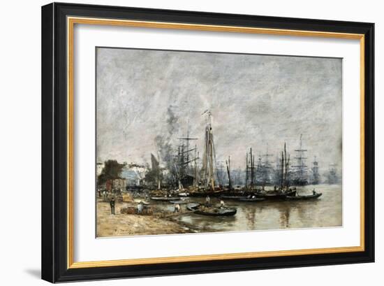 The Harbour of Bordeaux, 1874-Eugene Louis Boudin-Framed Giclee Print