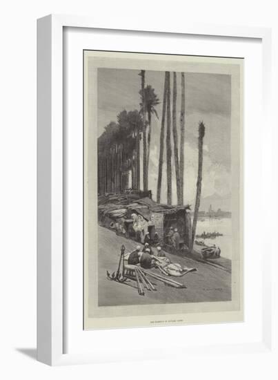 The Harbour of Boulak, Cairo-Charles Auguste Loye-Framed Giclee Print