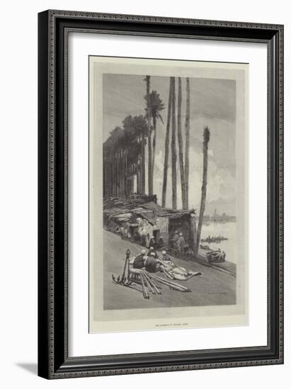 The Harbour of Boulak, Cairo-Charles Auguste Loye-Framed Giclee Print