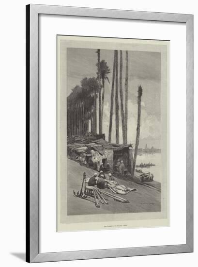 The Harbour of Boulak, Cairo-Charles Auguste Loye-Framed Giclee Print