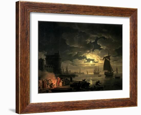 The Harbour of Palermo, 1750-Claude Joseph Vernet-Framed Giclee Print