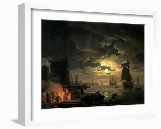 The Harbour of Palermo, 1750-Claude Joseph Vernet-Framed Giclee Print